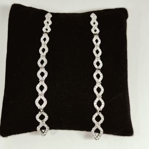 Swarovski Crystal Long Post Earrings